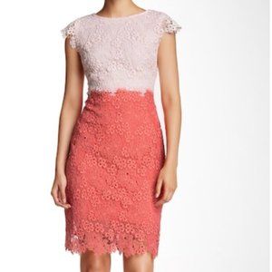 Julia Jordan Pale Pink / Coral Lace Dress
